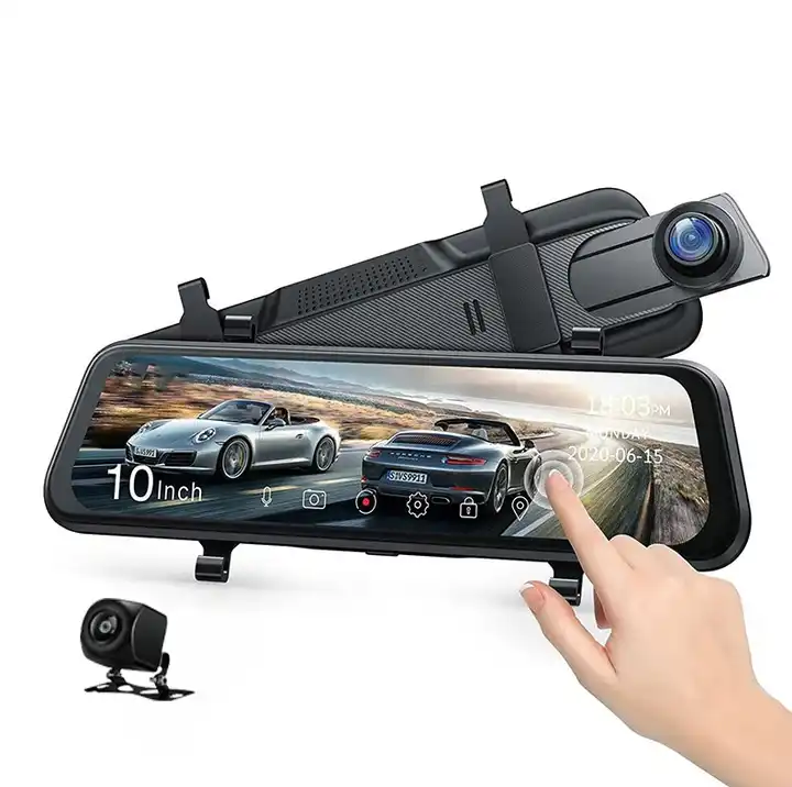 Rear Camera For Car - 10-дюймовый зеркальный видеорегистратор с ночным видением